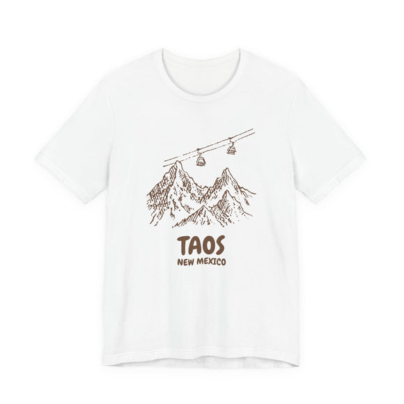 Taos, New Mexico Mountain T-Shirt — Vintage Gondola Ski Mountain Tee