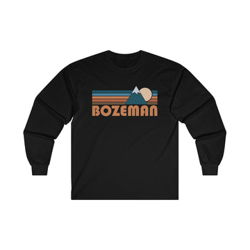 Buy black Bozeman, Montana Long Sleeve Shirt - Retro Unisex Bozeman Long Sleeve Tee
