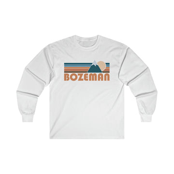 Buy white Bozeman, Montana Long Sleeve Shirt - Retro Unisex Bozeman Long Sleeve Tee