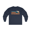 Bozeman, Montana Long Sleeve Shirt - Retro Unisex Bozeman Long Sleeve Tee