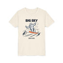 Big Sky, Montana Yeti Snowboard Youth Tee - Kids Skiing Shirt-1