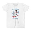 Telluride, Colorado Youth Skiing Snowman Tee - Kids Telluride T Shirt-1