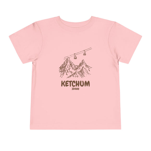 Ketchum, Idaho Toddler T-Shirt — Vintage Gondola Ski Mountain Tee