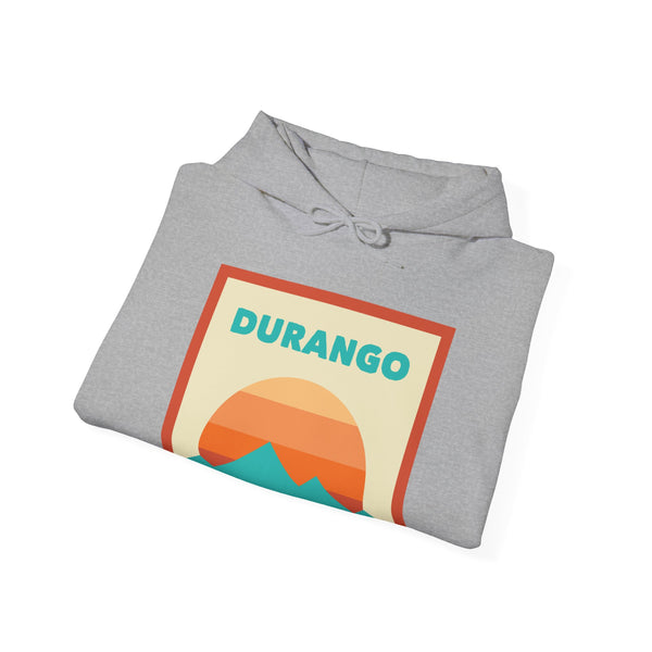 Durango, Colorado Mountain Sun Hoodie - Unisex Hooded Sweatshirt, Travel Sweatshirt, Sunset