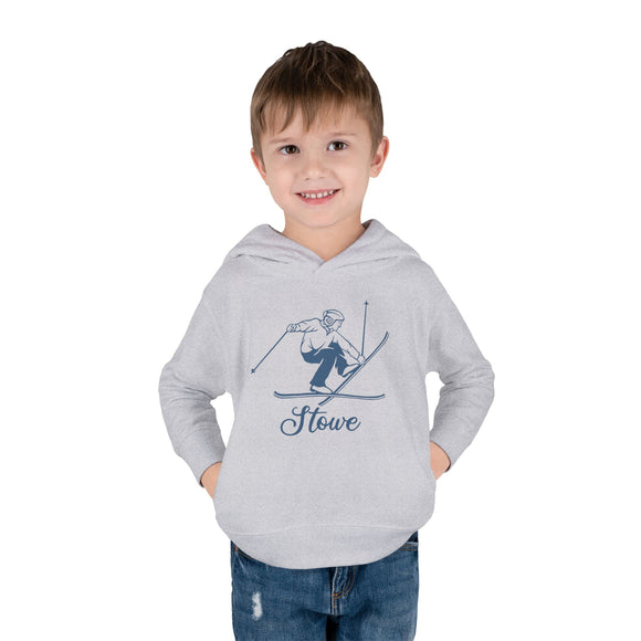 Stowe, Vermont Toddler Hoodie - Unisex Stowe Vintage Skiing Sweatshirt
