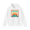 Denver, Colorado Mountain Sun Hoodie - Unisex Hooded Sweatshirt, Travel Sweatshirt, Sunset
