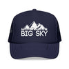 Kids Big Sky, Montana Trucker Hat - Youth Snapback Cap on white background