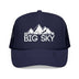 Kids Big Sky, Montana Trucker Hat - Youth Snapback Cap on white background