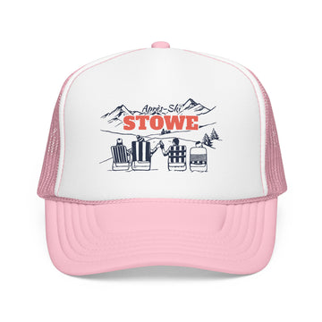 Buy light-pink-white Stowe, Vermont Après-ski Trucker Hat — Foam Mesh Cap