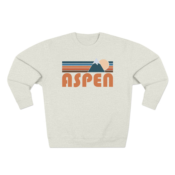Premium Aspen, Colorado Retro Mountain Graphic Sweatshirt