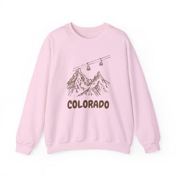 Buy light-pink Colorado Mountain Gondola Sweatshirt, Travel Graphic
