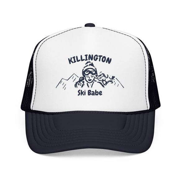 Killington, Vermont Ski Babe Trucker Hat — Foam Mesh Cap