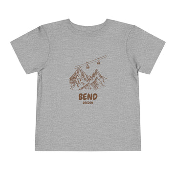 Buy athletic-heather Bend, Oregon Toddler T-Shirt — Vintage Gondola Ski Mountain Tee