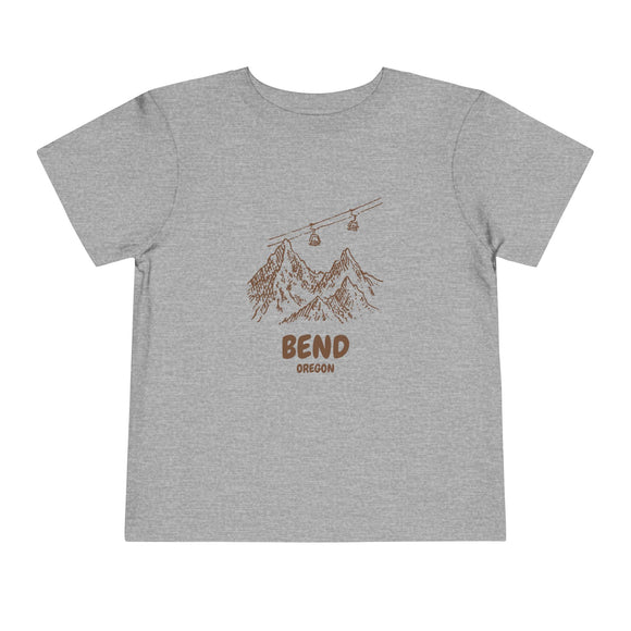 Bend, Oregon Toddler T-Shirt — Vintage Gondola Ski Mountain Tee