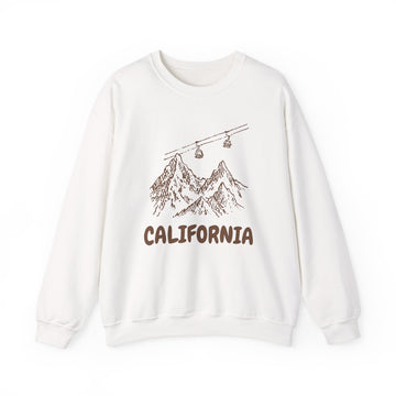 California Mountain Gondola Sweatshirt, Travel Graphic - 0