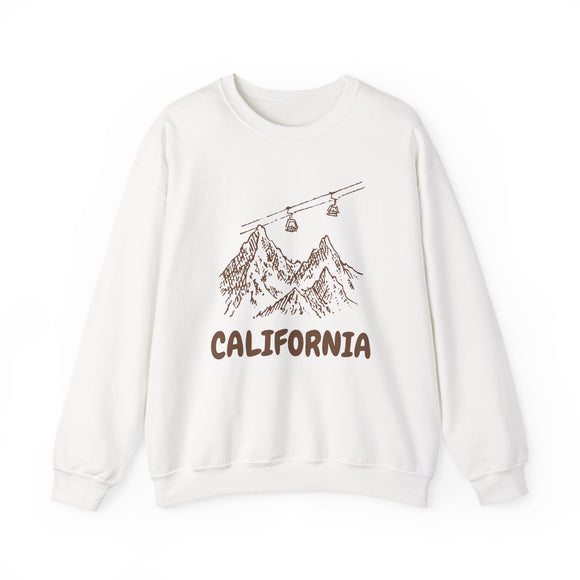 California Mountain Gondola Sweatshirt, Travel Graphic