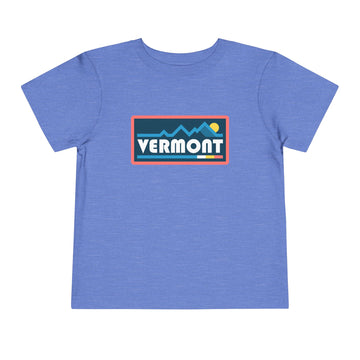 Buy heather-columbia-blue Vermont Toddler Graphic Tee - Kids Vermont Shirt