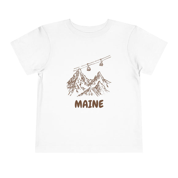 Maine Toddler T-Shirt — Vintage Gondola Ski Mountain Tee