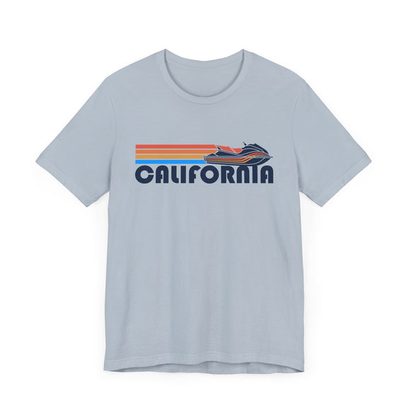 California T Shirt - Retro Jetski PWC Graphic California Tee