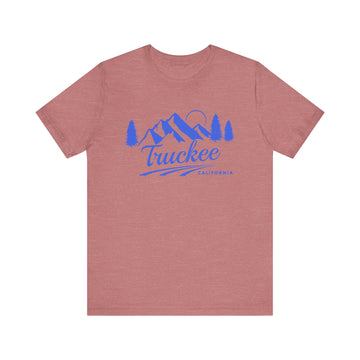 Buy heather-mauve Truckee, California T-Shirt - Retro Mountain Unisex Truckee Shirt - Pine Mountain Script