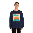Retro Utah Sweatshirt, Mountain Sun Design, Unisex Crewneck, Gift for Outdoorsy Friends, Vintage Utah Jumper-14