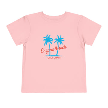 Buy pink Laguna Beach, California Toddler T-Shirt - Retro Palm Tree Toddler Laguna Beach Shirt