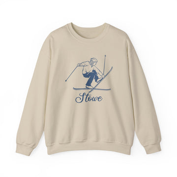 Stowe, Vermont Sweatshirt - Vintage Skiing Graphic Crewneck - 0