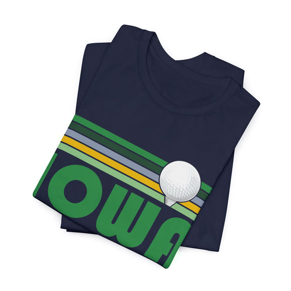 Golf Iowa T-Shirt - Retro Golf Unisex Iowa Shirt