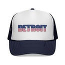 Detroit Michigan Stars and Stripes Trucker Cap | Flag Patch Mesh Hat-3