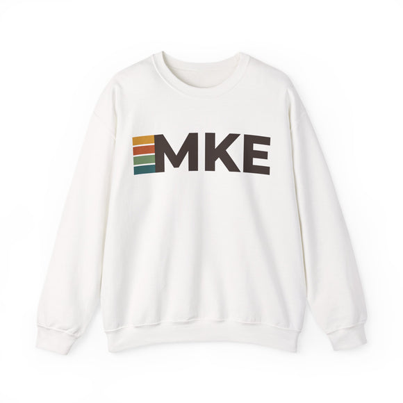 Milwaukee, Wisconsin MKE Retro Stripe Sweatshirt