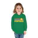 Portland, Oregon Toddler Hoodie - Retro Sunrise Unisex Portland Toddler Sweatshirt-8