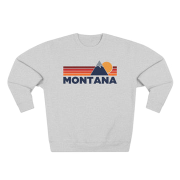 Buy heather-grey Premium Montana Mountain Lines Graphic Sweatshirt