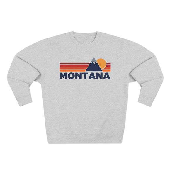 Premium Montana Mountain Lines Graphic Sweatshirt