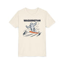 Washington Yeti Snowboard Youth Tee - Kids Skiing Shirt-1