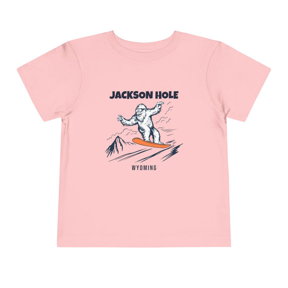 Jackson Hole, Wyoming Yeti Snowboard Toddler Tee