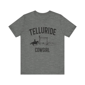Buy deep-heather Telluride, Colorado Cowgirl Graphic Tee