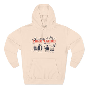 Buy pale-pink Premium Lake Tahoe, California Après-ski Hoodie - Unisex Sweatshirt