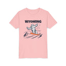 Wyoming Yeti Snowboard Youth Tee - Kids Skiing Shirt-5