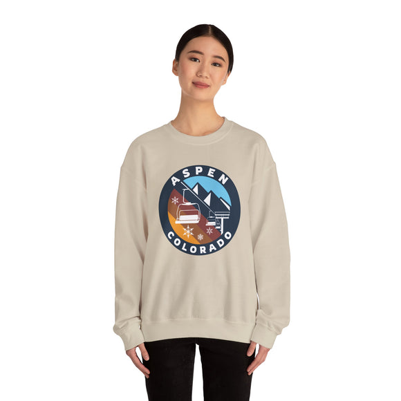 Aspen, Colorado Sweatshirt - Ski Lift Aspen Crewneck Sweatshirt