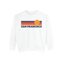 San Francisco, California Sunset Stripes Sweatshirt | Comfort Colors - 100% Cotton-2