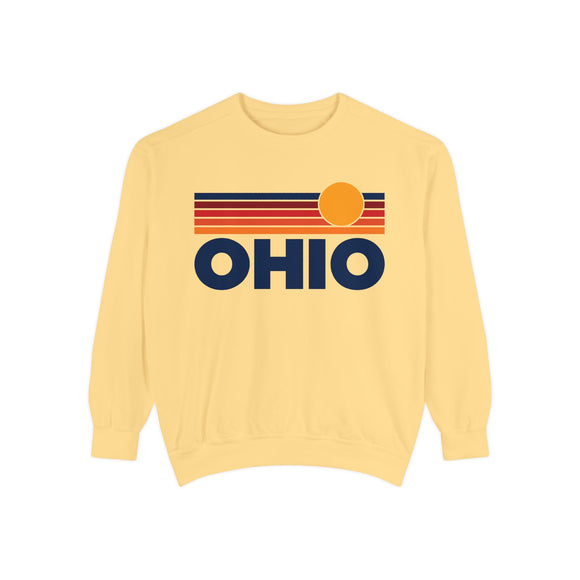 Ohio Sunset Stripes Sweatshirt | Comfort Colors - 100% Cotton