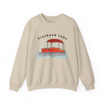 Buy sand Flathead Lake Sweatshirt - Pontoon Boat Sweatshirt