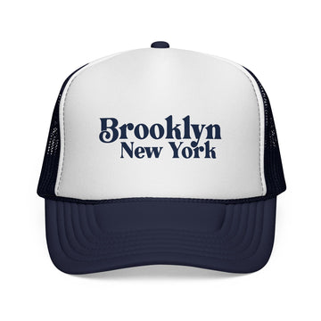 Buy dark-navy Brooklyn, New York Retro Trucker Hat