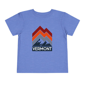 Buy heather-columbia-blue Vermont Toddler T-Shirt - Retro Palm Tree Unisex Toddler Vermont Shirt