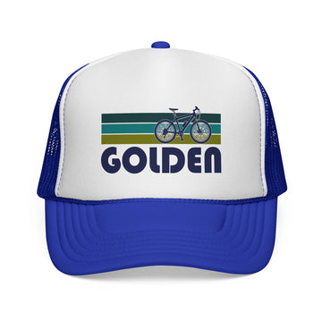 Buy royal Golden, Colorado Retro Bike Trucker Hat - Vintage Style Golden Cap