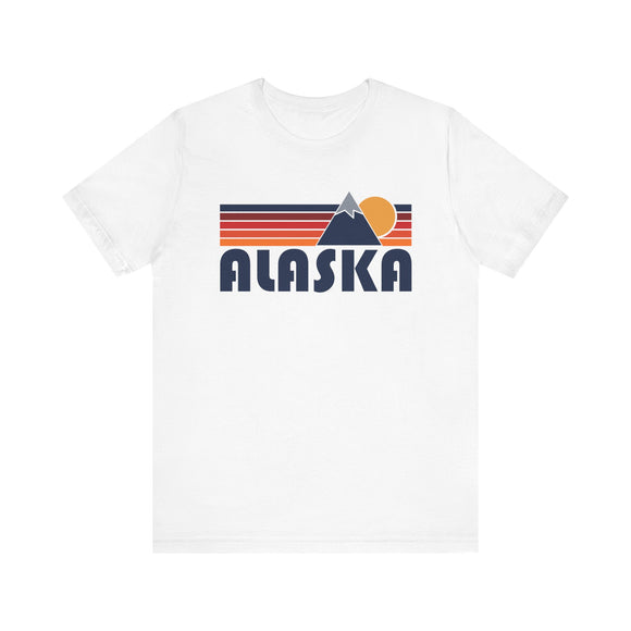 Retro Alaska T-shirt, Mountain Tee, Vintage Alaska Unisex Jersey Shirt, Outdoor Hiking Apparel