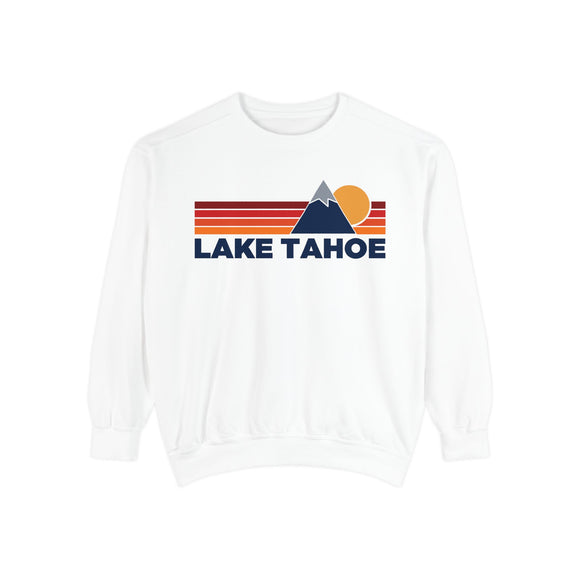 Lake Tahoe, California Mountain Stripes Sweatshirt | Comfort Colors - 100% Cotton