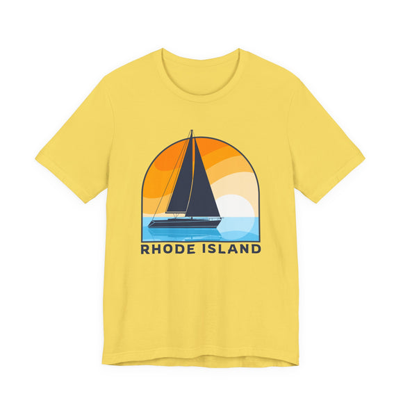 Rhode Island T Shirt - Retro Sailboat Rhode Island Tee