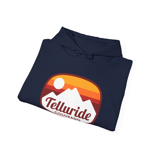 Telluride, Colorado Hoodie - Retro Ombre Unisex Telluride Hoodie Sweatshirt