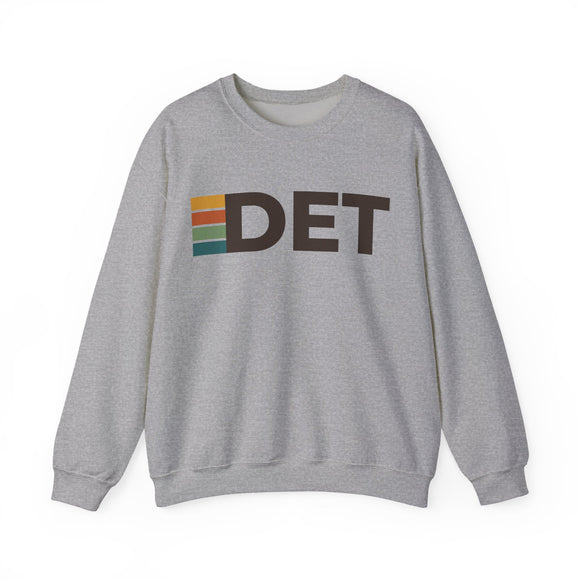 Detroit, Michigan DET Retro Stripe Sweatshirt